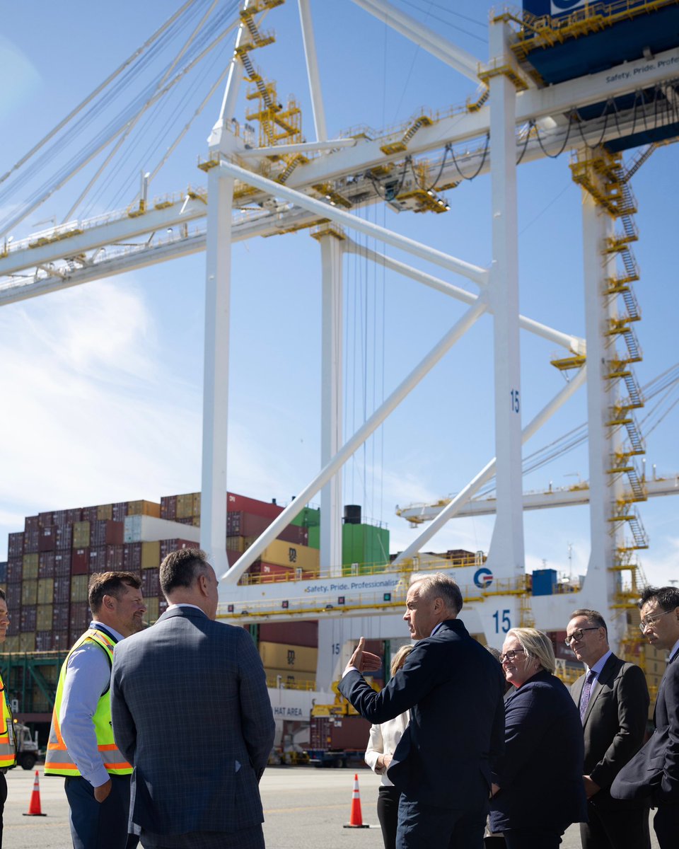 Prime Minister Carney visiting the Port of Vancouver.