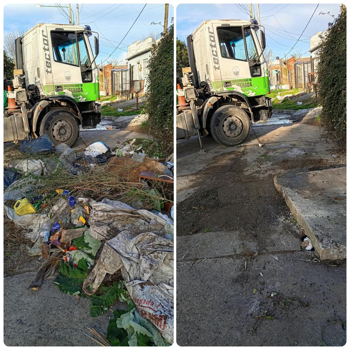 MarioSeccoOK's tweet photo. 🚨 LA BASURA DOMICILIARIA AL CESTO, NO A LA CALLE

🚛 Como durante todo el año, a primera hora del día comenzamos con los recorridos de limpieza y recolección. Y en forma recurrente, se siguen generando microbasurales: en este caso, sobre la tapa de un desagüe, a pesar de la cartelería y de los constantes avisos.

⛈️ Los residuos en la vía pública muchas veces generan complicaciones los días de lluvia, por que generan obstrucciones en el normal escurrimiento del agua.

📲 Una ciudad limpia, la hacemos entre todos: si necesitas sacar residuos no habituales, podes comunicarte con el whatsapp 2215562152 o al teléfono 4691254.