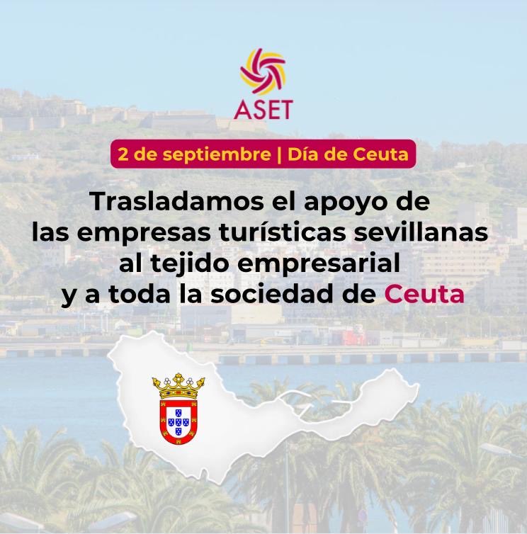 aseturismo's tweet photo. Desde #ASET queremos trasladar nuestro apoyo y compromiso a #Ceuta, a su tejido empresarial y al conjunto de la sociedad ceutí en unos momentos especialmente difíciles 💪 https://t.co/BVxVxWA52T