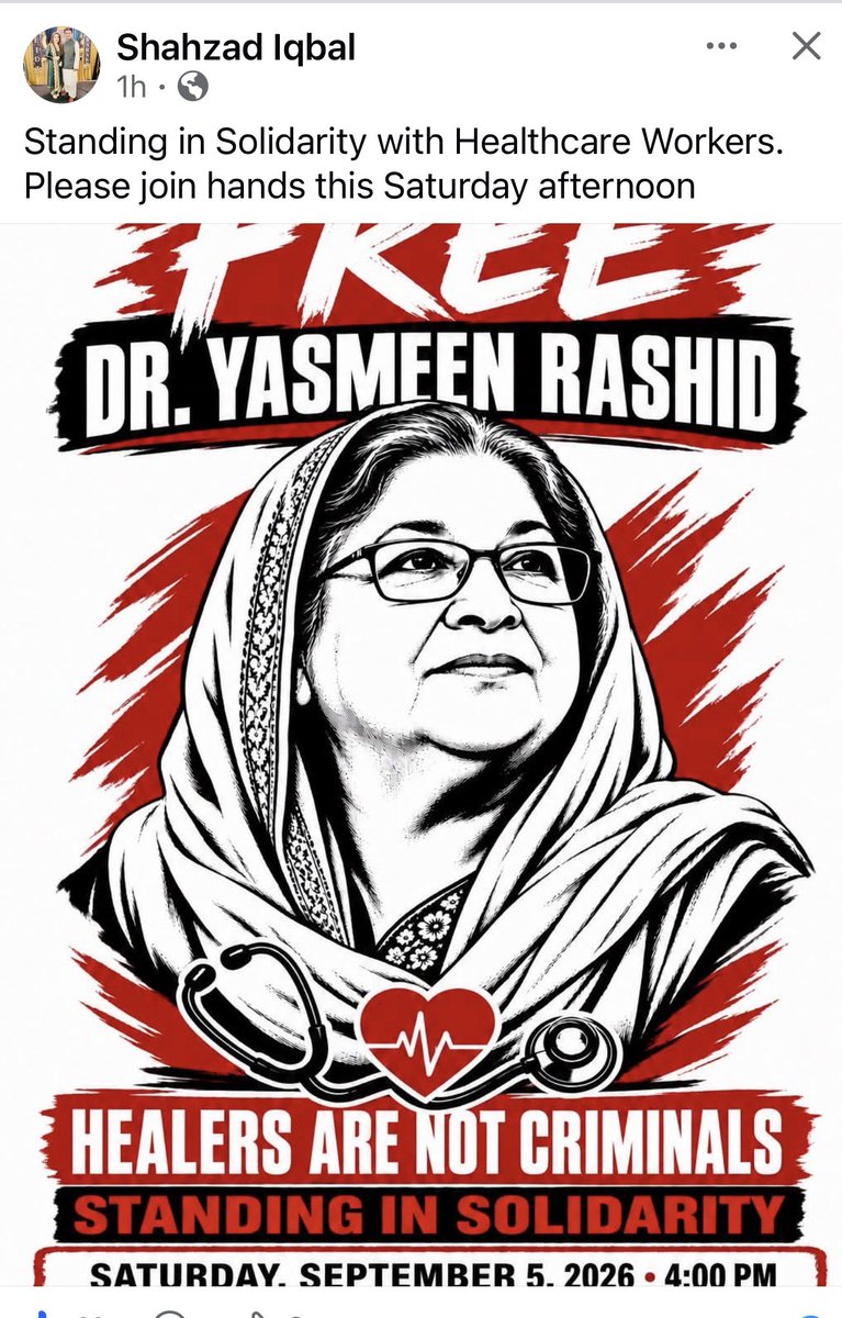 mmalikx7's tweet photo. Newly elected APPNA president Shahzad Iqbal has started a campaign to FREE Dr. Yasmin Rasheed as promised ! 

In the next APPNA Canada on Sep 5 be part of the history !! 

@NaziaIHussain https://t.co/LBqRTZH57x