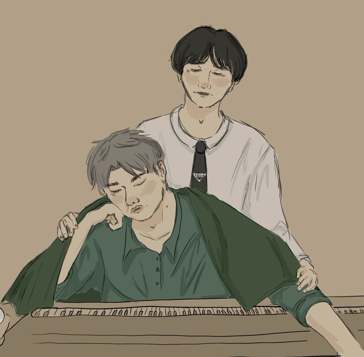 JungsusCat's tweet photo. don't stay up late at work, jungsu 😔 #gunsu https://t.co/plg7NgSYei