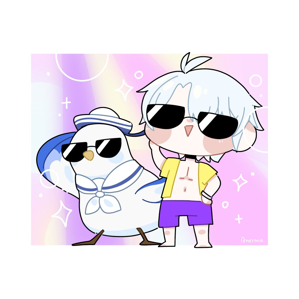 _anermie's tweet photo. let’s go summer ☀️ #Phainon #HSR https://t.co/xgCTZeVuCa