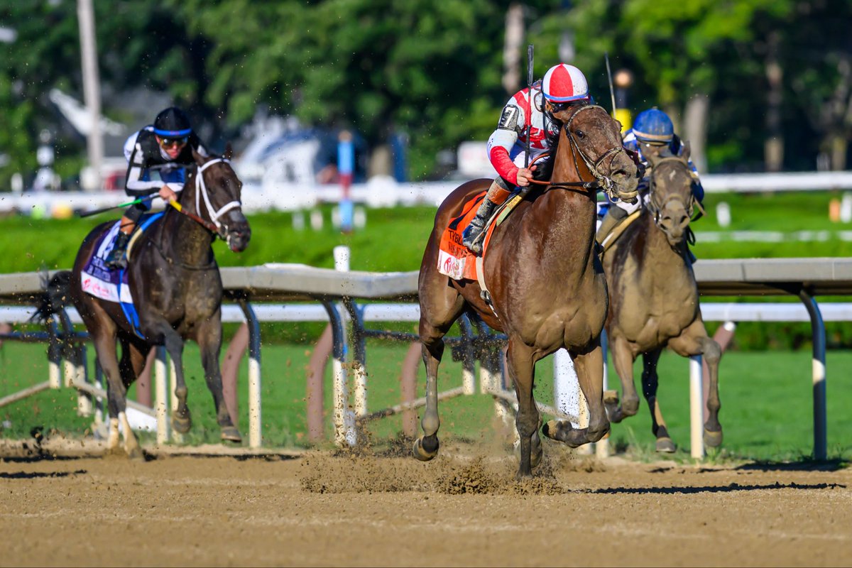 CManchegopr's tweet photo. Ways And Means, montada por Flavien Prat, gana el Resorts World Casino Ballerina Stakes (Grado 1) durante la jornada del Travers Stakes en el hipódromo de Saratoga, en Saratoga Springs, Nueva York, el 29 de agosto de 2026.

©️Carlos J. Calo/Eclipse Sportswire 2026 https://t.co/nFAe6QNm8T