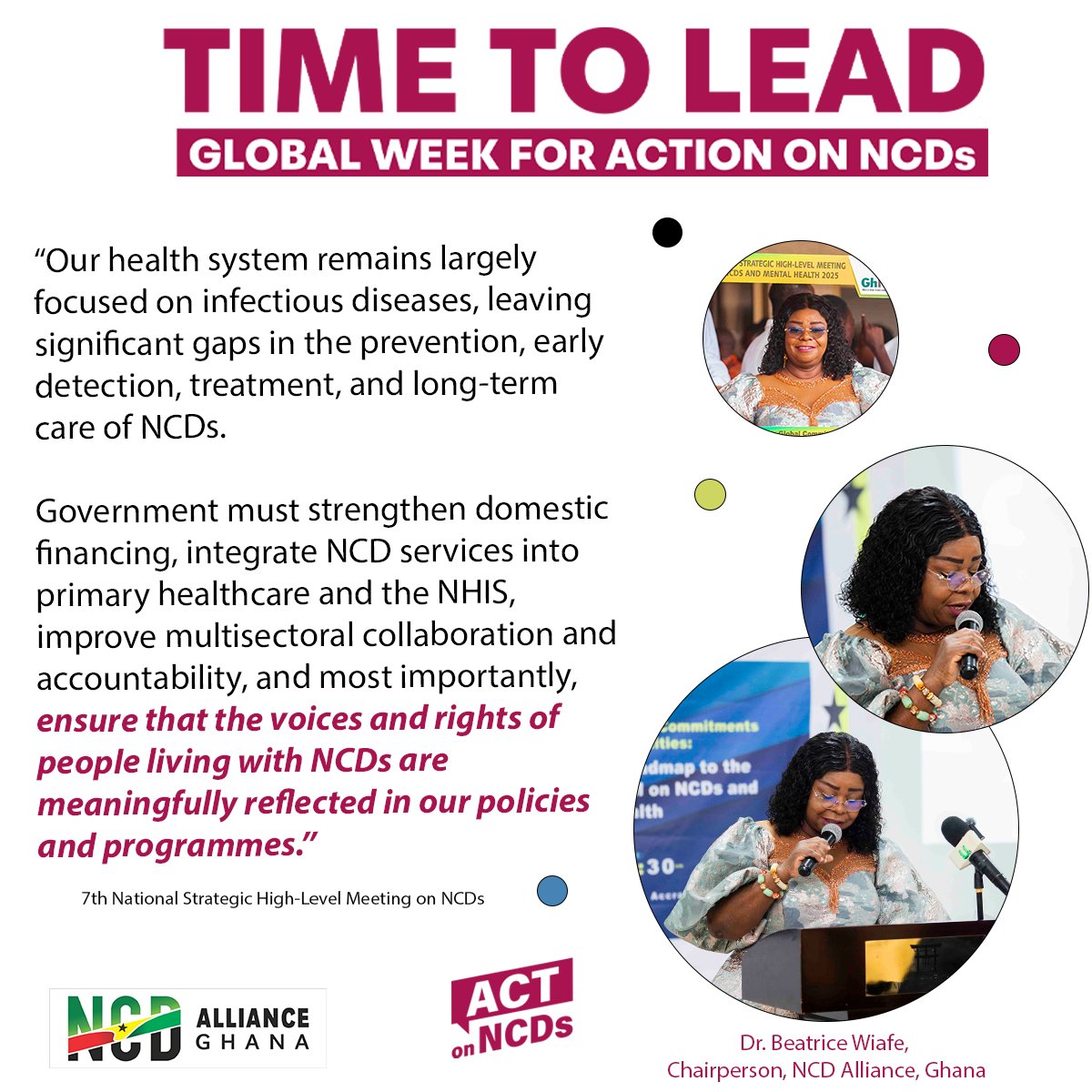 NCDAllianceGh's tweet photo. Ghana's changing disease burden needs policies and financing to match. #NCDs must be embedded in national priorities.

Strengthening #NHIS, domestic financing, and multisectoral action builds a responsive system. Commitment must become action.

#LeadOnNCDs #ActOnNCDs #GW4A2026 https://t.co/n9qLgWRY9k