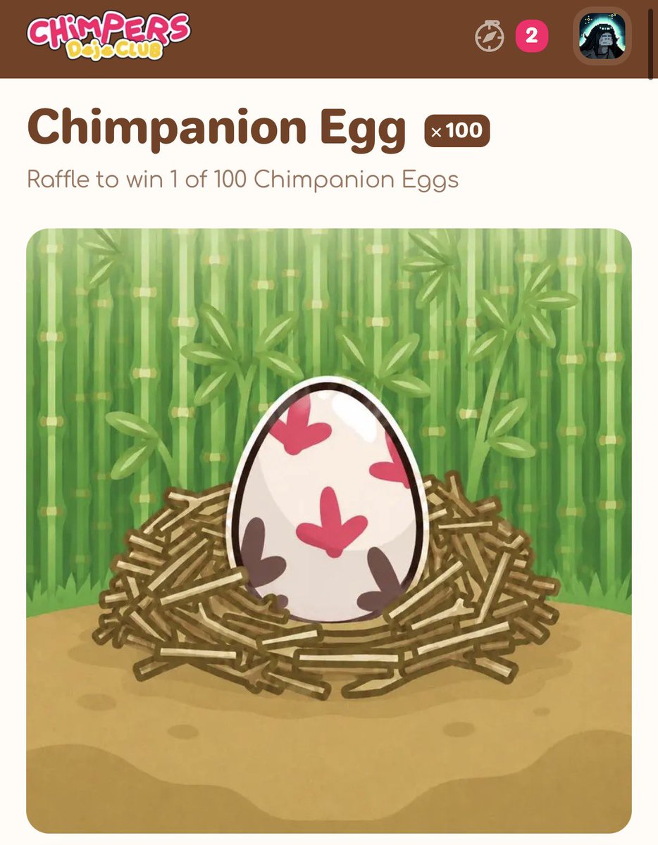 beijingdou's tweet photo. Yoo, I won the raffle for a @ChimpersHQ Chimpanion Egg. Looking forward to hatching. https://t.co/OURPyXS4Tn
