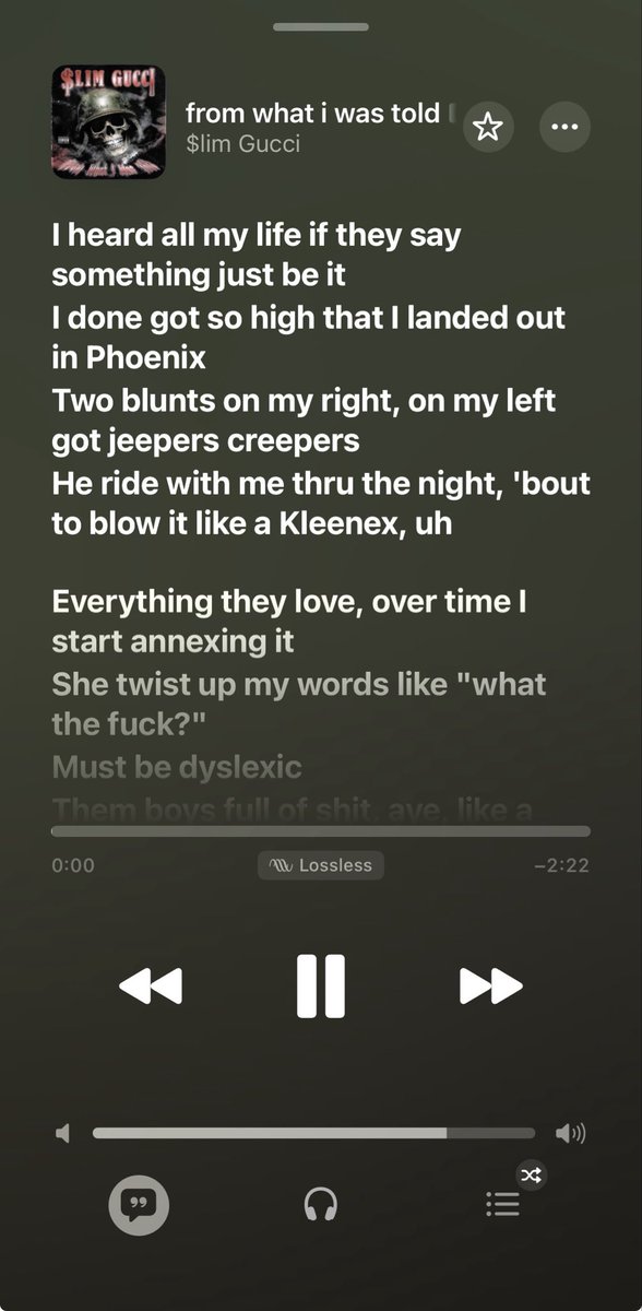 WETTOinthatTRX's tweet photo. hey slim, hate to bother, but could you get them to update your latest songs to have synced lyrics? that’s literally the only way some of us can learn songs 😅 just whenever you can ik you’re busy on tour and all that THANK U FOR UR TIME https://t.co/eEZqAWy0ua
