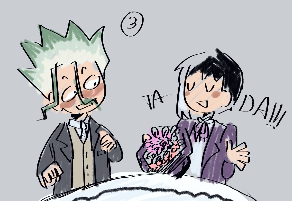ambdlc_03's tweet photo. ignoremos que el ramo es distinto y sigamos en el delirio sengenista

#sengen #drstone #drst https://t.co/e2E3V8qSgu