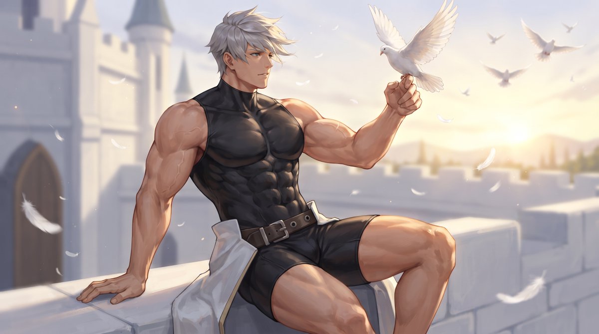areslions's tweet photo. #ai #AIart #Fate #FateGrandOrder #珀西瓦尔 #Percival

【圣垣栖羽】珀西���尔

“这只孩子似乎并不怕我。或许是因为，它也喜欢这座城墙上的阳光吧。” https://t.co/ZGrzzxz2TJ