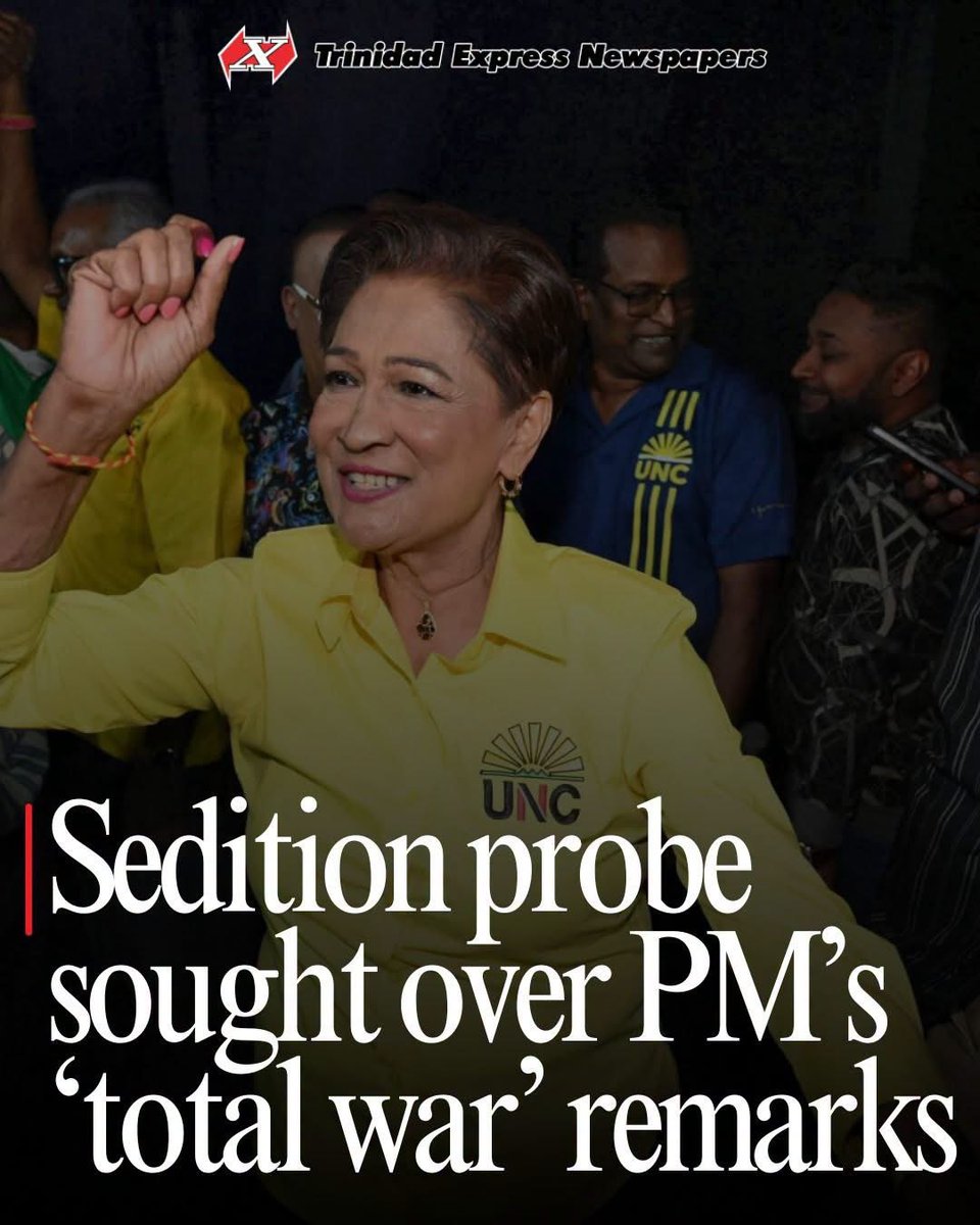 expressupdates's tweet photo. The First Wave Movement has called on the Commissioner of Police to initiate an investigation into Prime Minister Kamla Persad-Bissessar’s statements in her Independence Day message to United National Congress (UNC) supporters. READ HERE: https://t.co/cvJryWWCsx https://t.co/nk4QDOpfAR