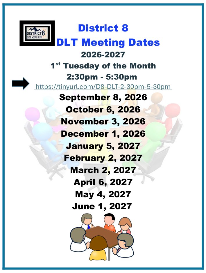 D8Connect's tweet photo. 📣 ¡Familias del Distrito 8 — SU VOZ IMPORTA! 💙
¡Únase a nuestras Reuniones del Equipo de Liderazgo del Distrito (DLT) para compartir sus ideas, preguntas y perspectivas, y ayudarnos a fortalecer nuestras escuelas y nuestra comunidad! 🏫✨ https://t.co/UDJRLPJ5mc