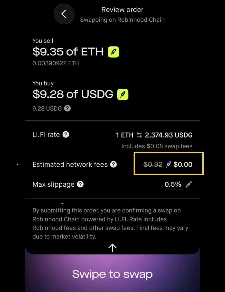 ism_sol's tweet photo. STOP NGELUH GAS FEE ROBINHOOD MAHAL

noh jadi GRATIS nge swapnya 🔥

kalian install "Robinhood Wallet" ini dah
lagi subsidi gas fee gratis jir sampe tgl 29 september katanya https://t.co/1CaQhDgYQI