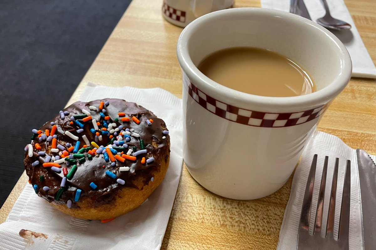 FortLuptonPD's tweet photo. Nothing beats coffee, donuts, and great conversation at the local diner. Thank you to the residents who joined us at the Breakfast Inn this morning for Coffee with a Cop! We’ll continue hosting these events on the first Wednesday of every month from 8–9 a.m. See you next time! https://t.co/g4KqktrYCg