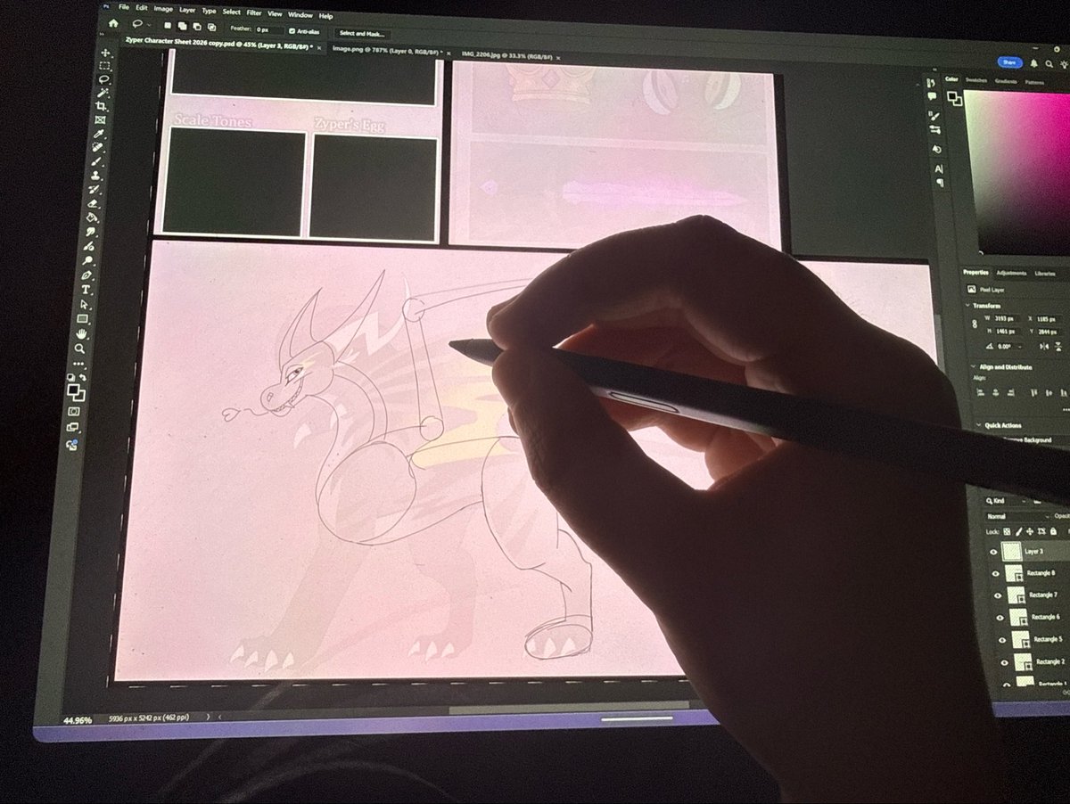 RayCrystalStars's tweet photo. So my friend wanted me to do her boyfriends character Rexis. So I’m in the middle of sketching him. 

Here is a picture of me in the process of making it for him. Can’t wait to finish. ⚡️💜

#drawing #dragons #original #stylus #male #digital #sketch #fantasy #gift #characterdesignㅤ