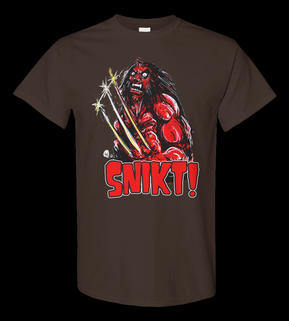 FWACATA's tweet photo. Hey Bub, nothing's severing a man's spine and having a beer afterward like a true Canuck superhero with this shirt:  SNIKT! | FWACATA https://t.co/pJwralt0iw
#snift #wolverine #logan #weaponx #coolshirtbro https://t.co/MFbvhBH6KU