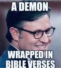 Augustine786303's tweet photo. @MikeJohnson The lying, spineless coward and FAKE Christian is destroying America. https://t.co/HKsSe1e633