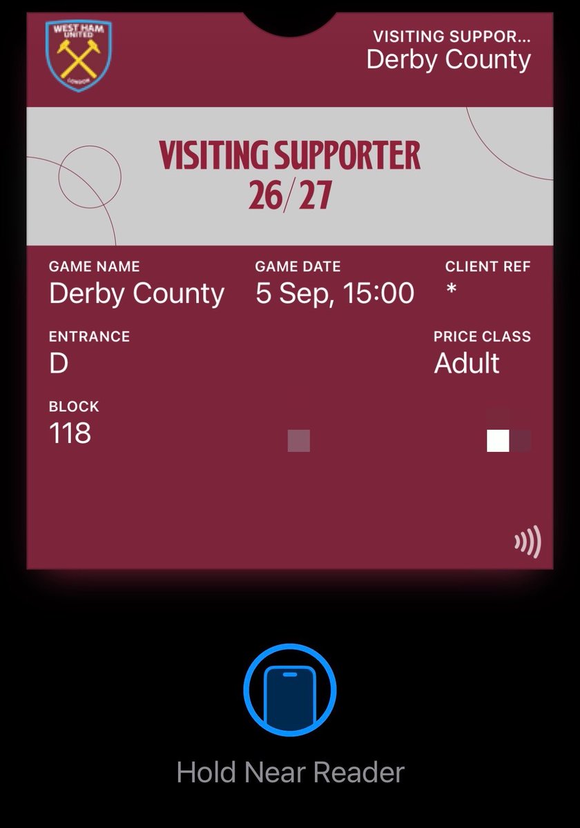 Harrydobby1312's tweet photo. Still one spare for West Ham Saturday #dcfc #dcfcfans https://t.co/8VBsCDzafK
