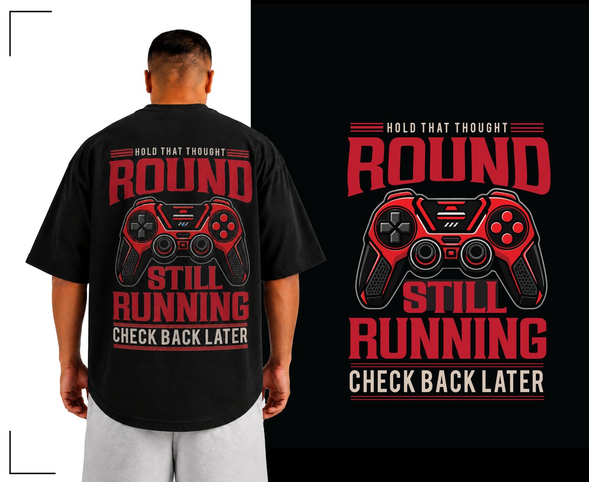 zennatul25's tweet photo. Funny gamer T-shirt featuring a bold controller graphic and “Hold That Thought – Round Still Running.” Perfect for gamers, console players, streamers, and gaming fans.
#Gamer #Gaming #GamerShirt #GamingShirt #GamingTShirt #GamerLife #GameController #GamingCommunity #ConsoleGamer https://t.co/zHlYFxc7Du