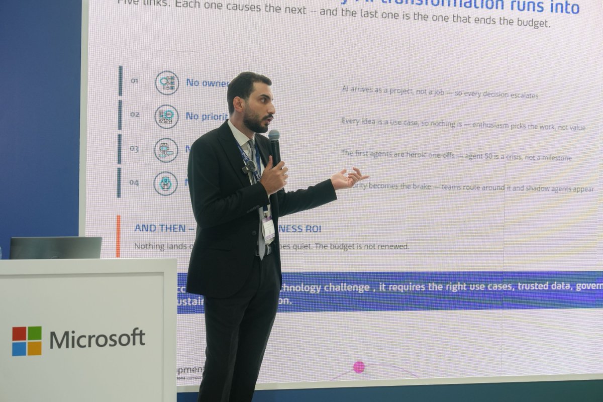 linkdevelopment's tweet photo. Session wrapped: Frontier Ascent, Next-Gen Copilots and Agentic Workflows. The takeaway? Govern it once, scale it everywhere. Anas Saad, Microsoft booth, Hall 1, Booth #E30, LEAP 2026. 

@Microsoft_Saudi 

#LinkDevelopment   #MicrosoftArabia #MicrosoftAI #oneLEAPaway #LEAP26 https://t.co/l2R6VLHi01