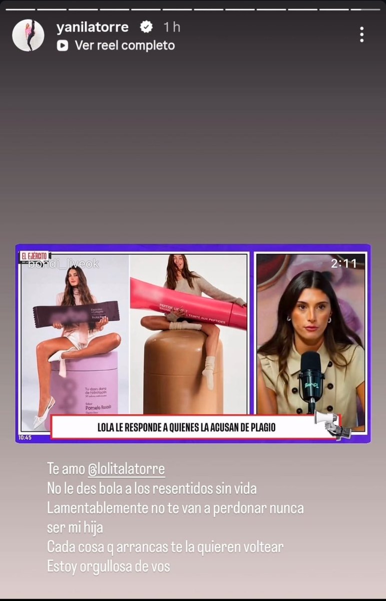 elejercitodelam's tweet photo. Yanina sobre Lolita Latorre https://t.co/5AkLWo7oI4