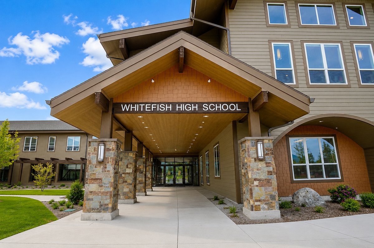 JackolaAE's tweet photo. A community investment still paying dividends more than a decade later. 🎓

The 135,000 SF Whitefish High School renovation + addition expanded opportunities in STEM, trades, arts, special education and more.

Designed in collaboration with @DLRGroup .

#K12Design #WhitefishMT https://t.co/OGy5lypzym