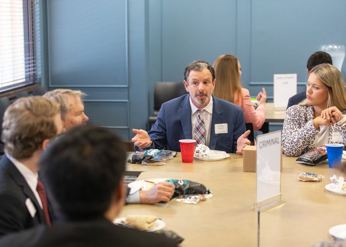 TAMULawSchool's tweet photo. ICYMI: Last week, our 1Ls connected with attorneys from across Tarrant County at a luncheon hosted by the @TarrantBar. The event offered valuable insights into legal practice while helping students build meaningful connections within the local legal community. https://t.co/ySfFm40irY