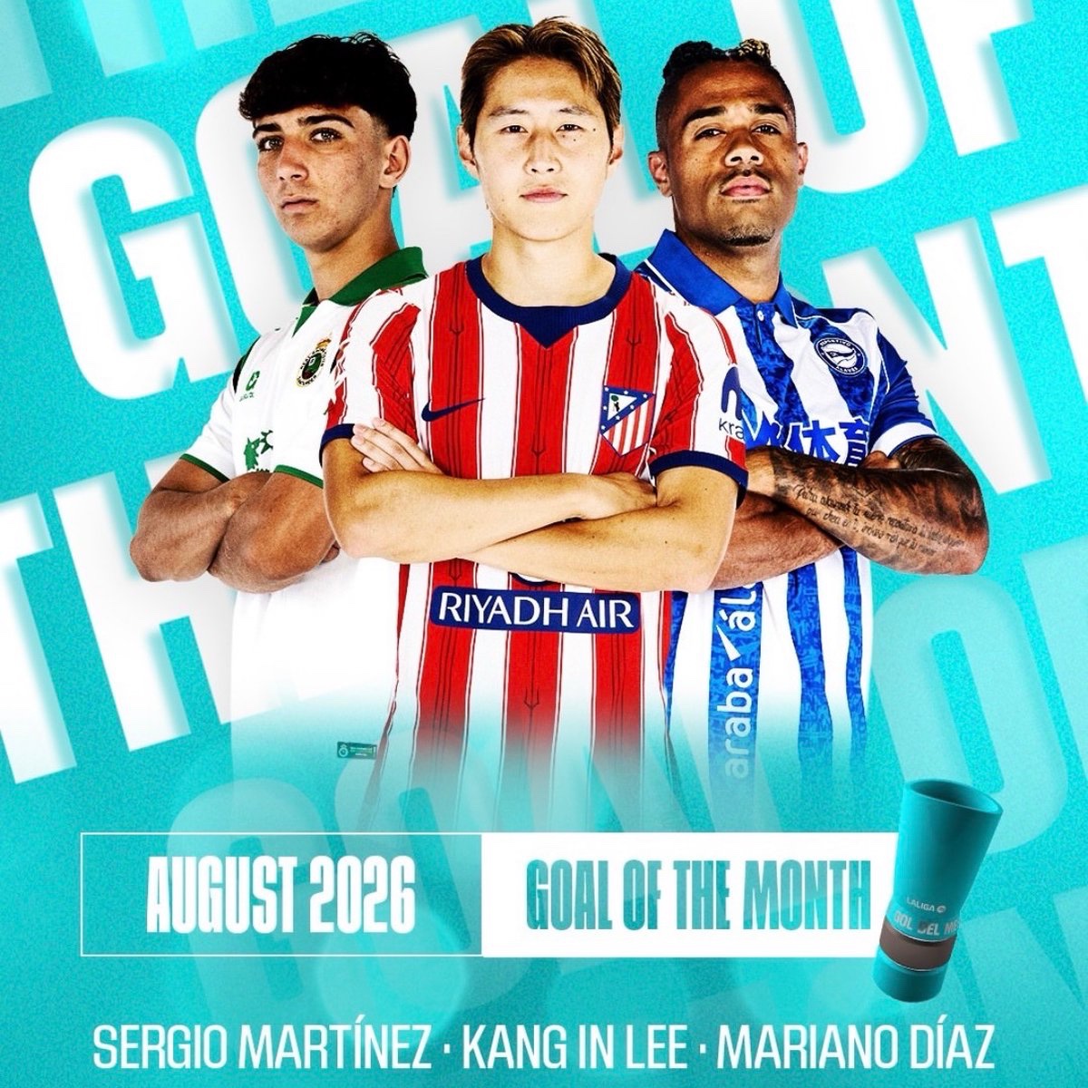 MadridXtra's tweet photo. 🚨 OFFICIAL: Sergio Martínez golazo vs Villarreal nominated for LaLiga Goal of the Month. https://t.co/AX3tMVELIM