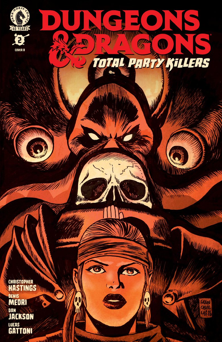 DarkHorseComics's tweet photo. Dungeons & Dragons: Total Party Killers continues this week with issue #2, available now! Details:  https://t.co/zbAMMcPPrh

An undead amnesiac appears amidst the misty moors of Mordent!

By Christopher Hastings, @DenisMedri, Dan Jackson, and @LetteringBear. With covers from @ElizabethBeals & Francesco Francavilla. With @Wizards_DnD