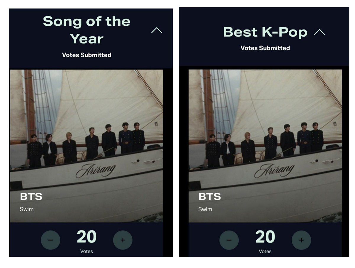 01Btsxarmy's tweet photo. 📢 | VMA "POWER HOUR" STARTS NOW

It's time to DOUBLE our votes. A simple reminder that VMA rankings are hidden. We don't know who's leading. We must keep voting! 

⏳: 2am ~ 3am KST 

Vote here: https://t.co/L2KoZFzIyh https://t.co/NR3kPsluqk