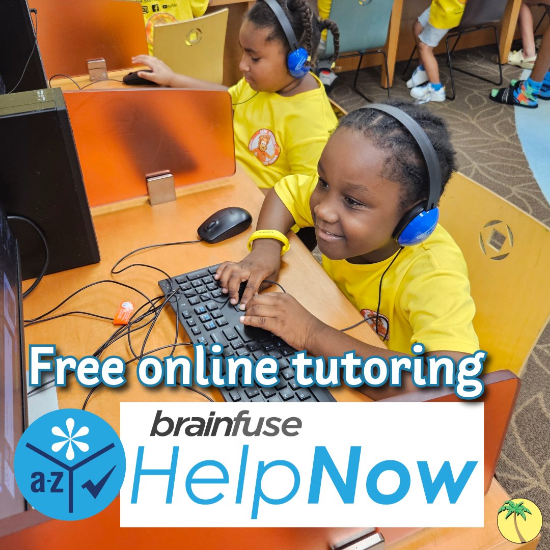 pbclibrary's tweet photo. Getting ready for the next year? The Library offers resources for tutoring and school prep! Check out our online databases like Brainfuse HelpNow for online tutoring. We also host events to get kids ready for the new school year.

#PBCLibrary #Library #School #Kids #Tutoring https://t.co/OwFQVxpM4c