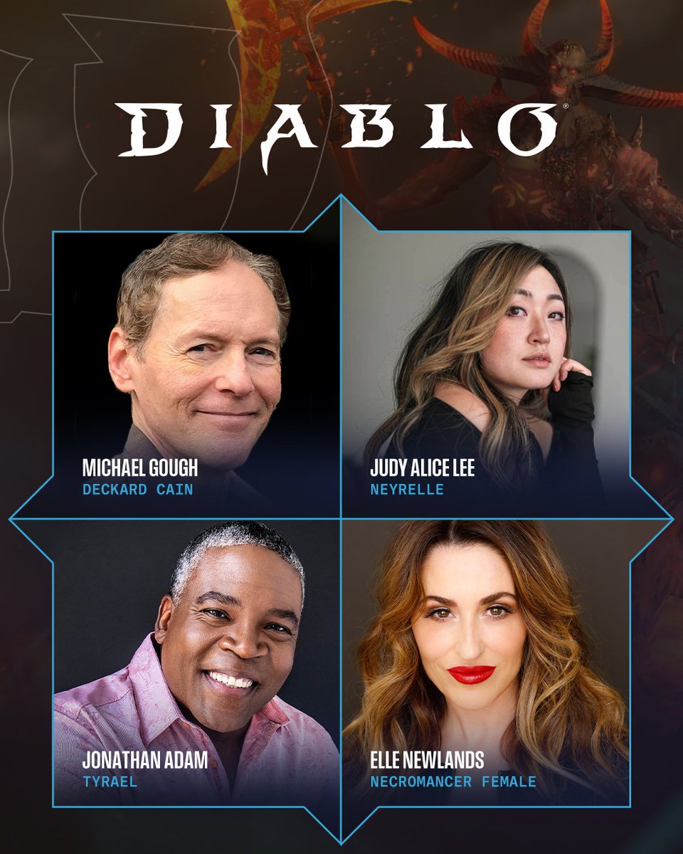 Blizzard_Ent's tweet photo. The voices behind some of your favorite heroes, villains, and everything in between are headed to #BlizzCon2026 🎙💙 https://t.co/FQUK7eogDM