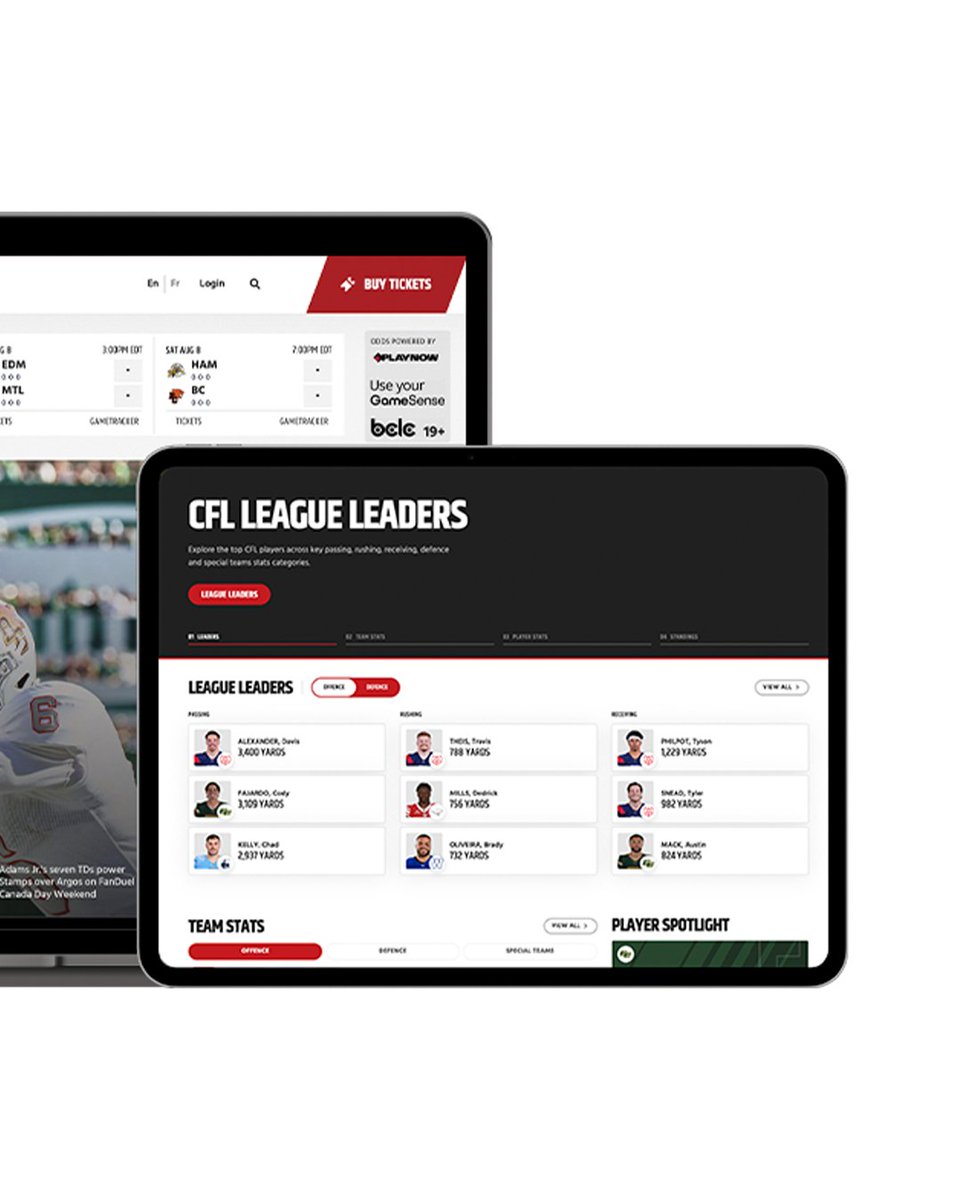 CFL's tweet photo. The Canadian Football League and its nine member clubs have launched an all-new website ecosystem centred on a personalized, immersive and interactive experience that revolutionizes how fans connect with the game they love.

READ MORE: https://t.co/p8RxjqXOCa https://t.co/KhZ7huVzd1