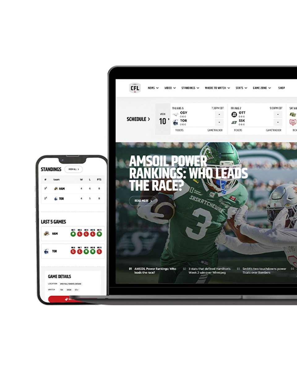 CFL's tweet photo. The Canadian Football League and its nine member clubs have launched an all-new website ecosystem centred on a personalized, immersive and interactive experience that revolutionizes how fans connect with the game they love.

READ MORE: https://t.co/p8RxjqXOCa https://t.co/KhZ7huVzd1