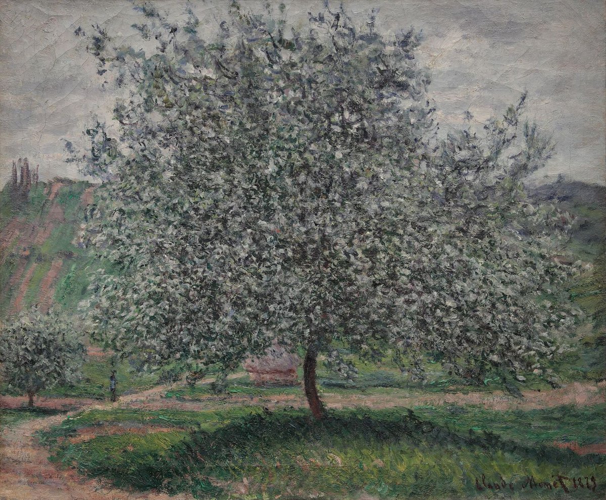 artistmonet's tweet photo. The Apple Tree - 1879 #artbots #monet https://t.co/xpk5o93Ieu