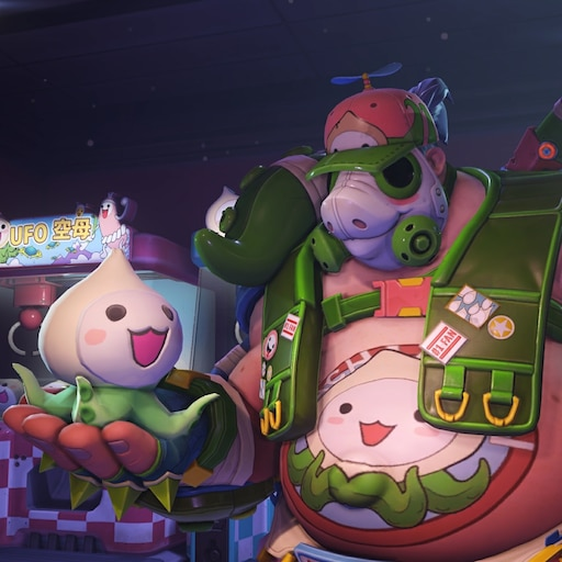 _Tropicalfox_'s tweet photo. The best idea they had with this skin was giving Hog the permanent :3 face, i think its very cute https://t.co/F67Yg787pj