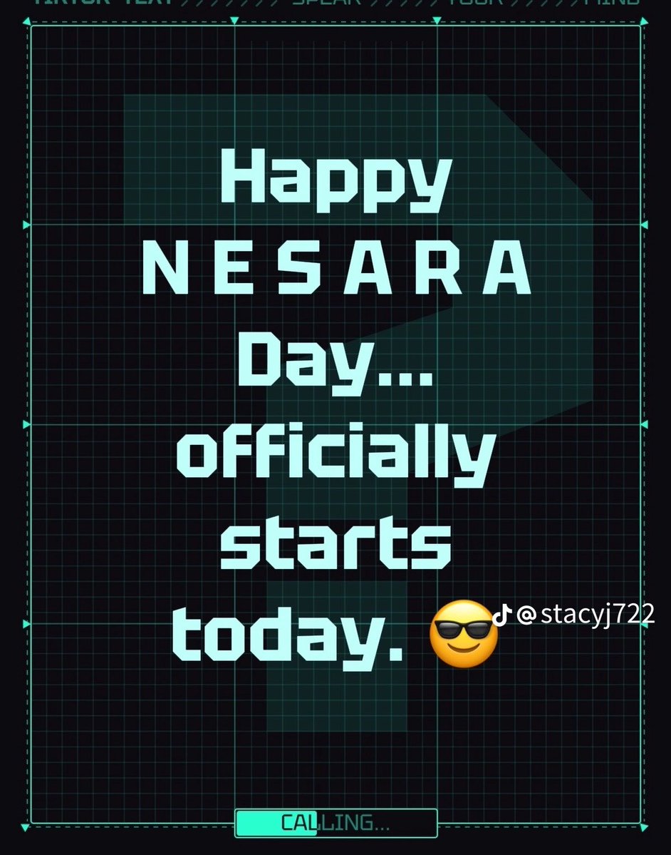 stacyj67qq's tweet photo. Happy 
N E S A R A 
Day… 
officially starts today. 😎

We made it!  Next, RV then Gold backed currency!!! https://t.co/WCf5HmEuTV