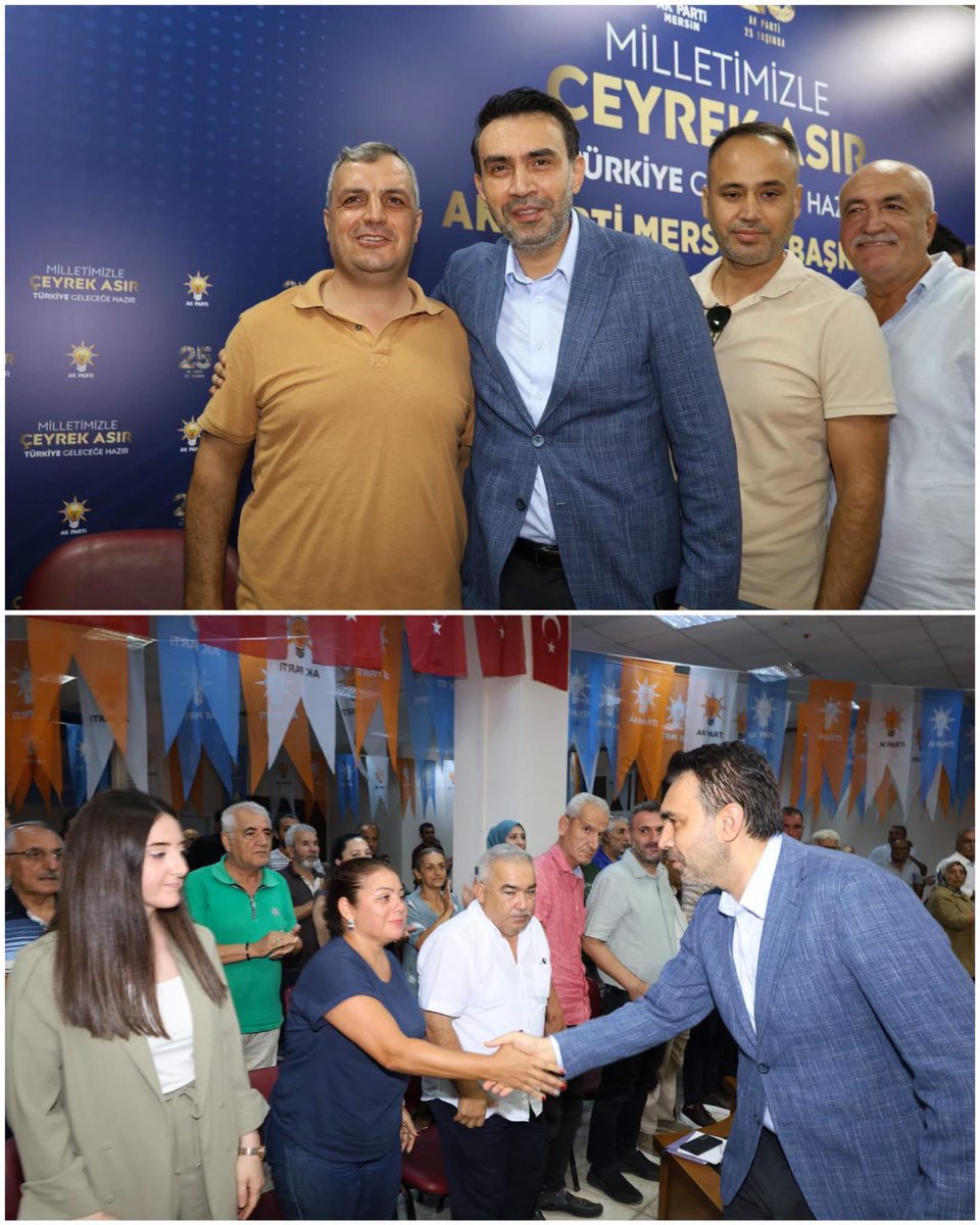 akyenisehirilce's tweet photo. 📍 AK Parti Mersin İl Başkanlığı

✅ Mahalle Başkanları Toplantımızı Gerçekleştirdik

İl Başkanımız Sayın Adem Aldemir, İl Teşkilat Başkanımız Sayın Halit Pekduran, İl Yönetim Kurulu Üyelerimiz , İlçe Yönetim Kurulu Üyelerimiz ,  Akdeniz, Çamlıyayla, Mezitli, Tarsus, Toroslar ve Yenişehir ilçelerimizde görev yapan Mahalle Başkanlarımızla bir araya gelerek istişare ve değerlendirme toplantımızı gerçekleştirdik.

Teşkilatımızın sahadaki gücünü daha da artırmak, mahallelerimizde yürüttüğümüz çalışmaları değerlendirmek ve hemşehrilerimize daha güçlü şekilde hizmet sunmak adına karşılıklı görüş ve önerilerimizi paylaştık.

Birlik ve beraberlik içerisinde, aynı hedefe yürekten inanarak Mersin’imiz ve Türkiye’miz için çalışmaya devam ediyoruz.

MİLLETİMİZLE ÇEYREK ASIR TÜRKİYE GELECEĞE HAZIR 🇹🇷

#AKParti #Mersin
#BizBüyükBirAileyiz
#BirlikteGüçlüyüz
#TürkiyeYüzyılı