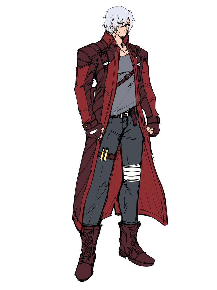 Hachimincwr's tweet photo. My Dante netflix design 

#dmc #DevilMayCry https://t.co/bDgobRut8y