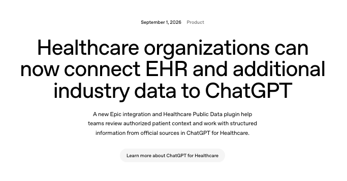 realbradotto's tweet photo. OpenAI stopped being a neutral layer in healthcare. They’re coming for the application companies.

OpenAI announced a partnership with Epic yesterday. Epic data will be workable in ChatGPT, and ChatGPT will be integrated into the EHR workflow. OpenAI separately announced data plugins with a number of public health datasets like PubMed and CMS Coverage.

It's a direct shot at the application layer companies that live on top of LLMs like ChatGPT. 

Taken along with prior product announcements in research and life sciences it's clear that OpenAI intends to be a major player in the application layer for healthcare and life sciences. This increases the stakes for anyone building or investing in companies built on LLM tech stacks. OpenAI is not just a neutral infrastructure provider, they're going to be competing head to head in the application layer too. 

The playbook feels similar to the one Microsoft used when they started bundling software applications into the PC (Word, Excel, Powerpoint). A lot of competing applications never stood a chance. 

I'm confident there will be many valuable companies built in the application layer in healthcare and life sciences, but the field of competition just became a whole lot tougher.