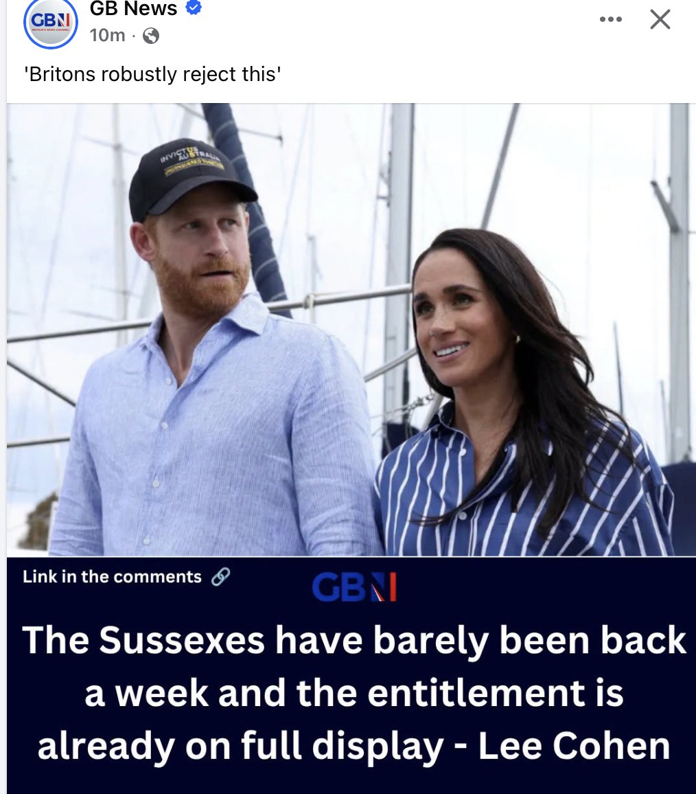 TheTeaWithLee's tweet photo. Didn't hold back!
....walking away from royal duty, spending years insulting the nation and institutions that once supported them, and now they urge  the public who overwhelmingly rejects taxpayer support to pick up the bill again... perhaps give some thought to the fact that if they  had been more discreet, they might not need quite so much protection.
My latest for @GBNEWS