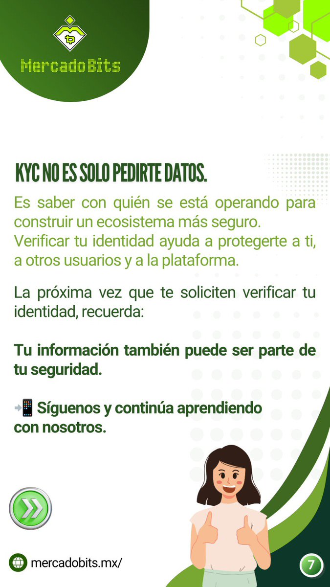 MercadoBitsMX's tweet photo. 🔐 ¿Qué es KYC y por qué es importante?

El KYC (Know Your Customer) es un proceso utilizado por empresas para verificar la identidad de sus clientes, conocer con quién están operando y contribuir a la seguridad de sus servicios.

#crypto #kyc #exchange https://t.co/DUG8X1yoTz