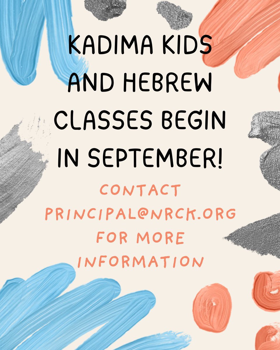 Kadima60015's tweet photo. Contact principal@nrck.org for more information!! https://t.co/sea13tKniv