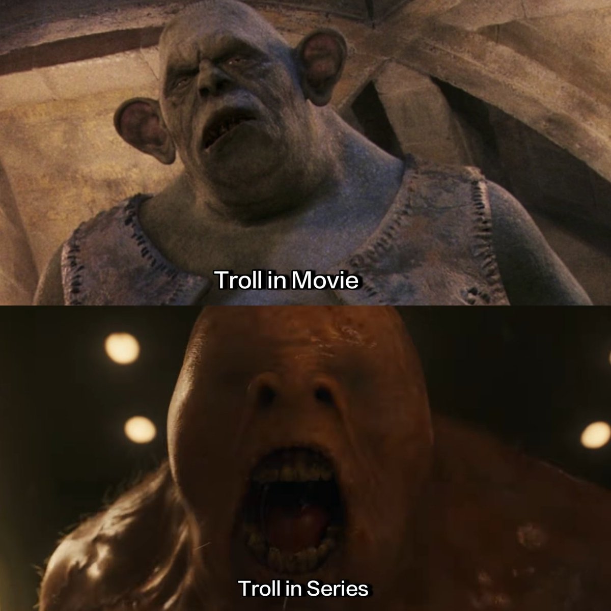 MemeOfSteel_'s tweet photo. Is the Troll in the Harry Potter series an upgrade or a downgrade? https://t.co/YUqYN8HhMw