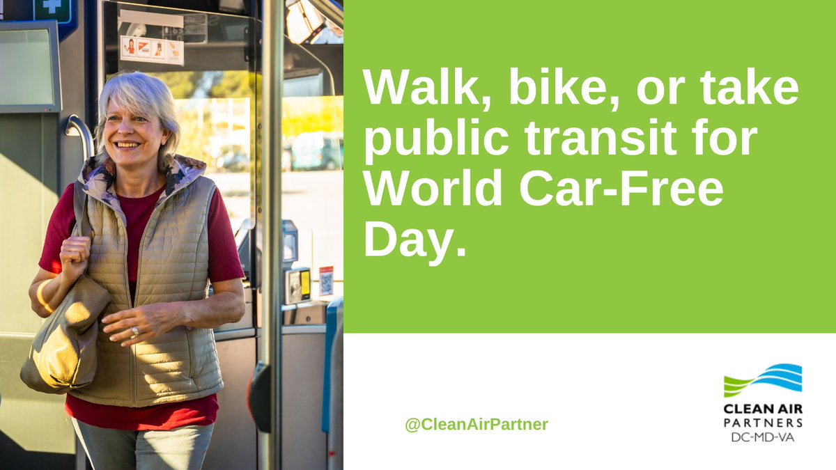 CleanAirPartner's tweet photo. Not only is fuel expensive, but gas vehicles are a big contributor to #AirPollution. If you're looking for an easy way to save money AND improve #AirQuality, celebrate #CarFreeDay on 9/22: walk, bike, or use public transit instead of driving!🚶🚴🚌 https://t.co/F5vZNaZUnk