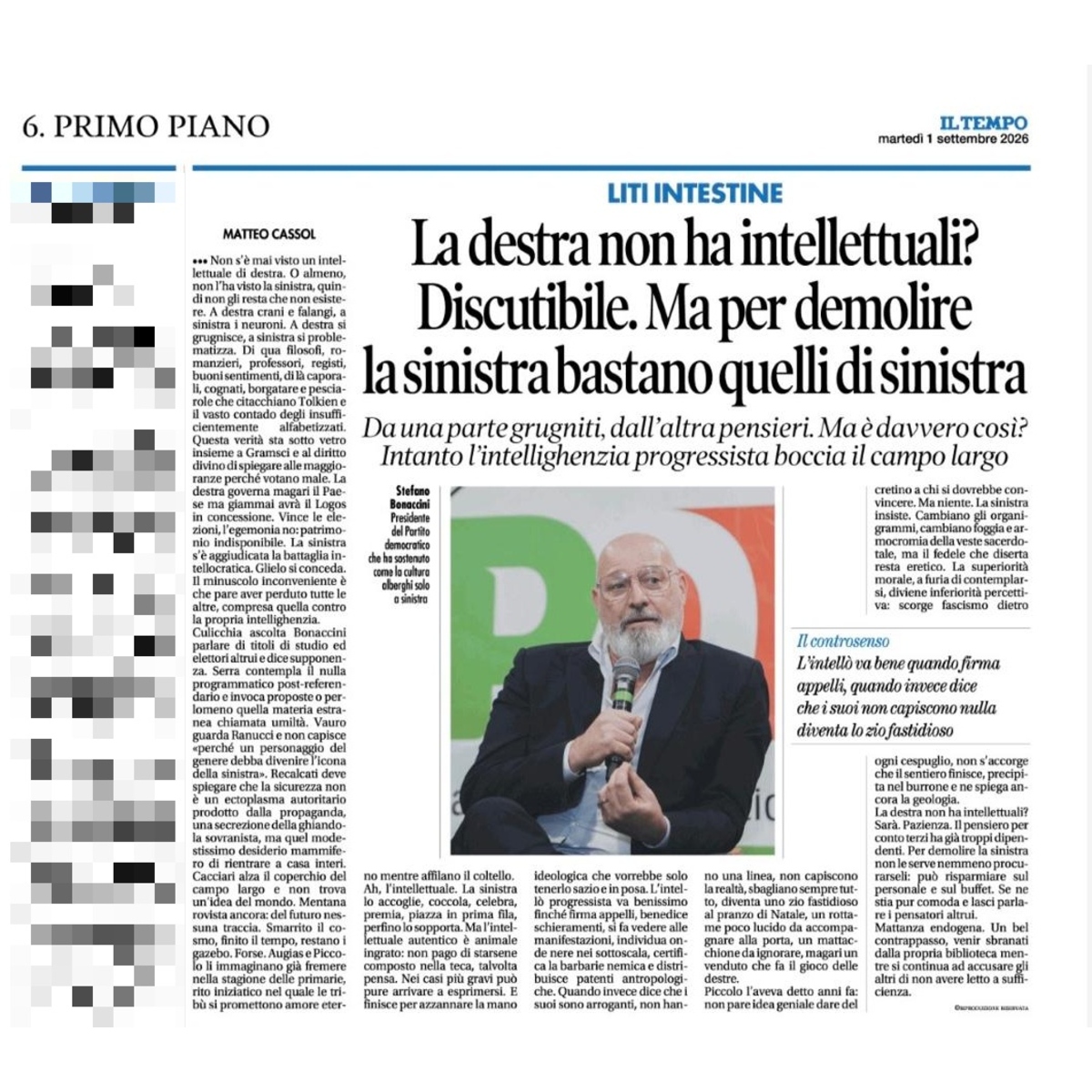 MatteoCassol's tweet photo. La sinistra s’è aggiudicata la battaglia intellocratica. Glielo si conceda. Il minuscolo inconveniente è che pare aver perduto tutte le altre, compresa quella contro la propria intellighenzia. Un bel contrappasso, venir sbranati dalla propria biblioteca.

@tempoweb di @Capezzone https://t.co/COxuVyBefs