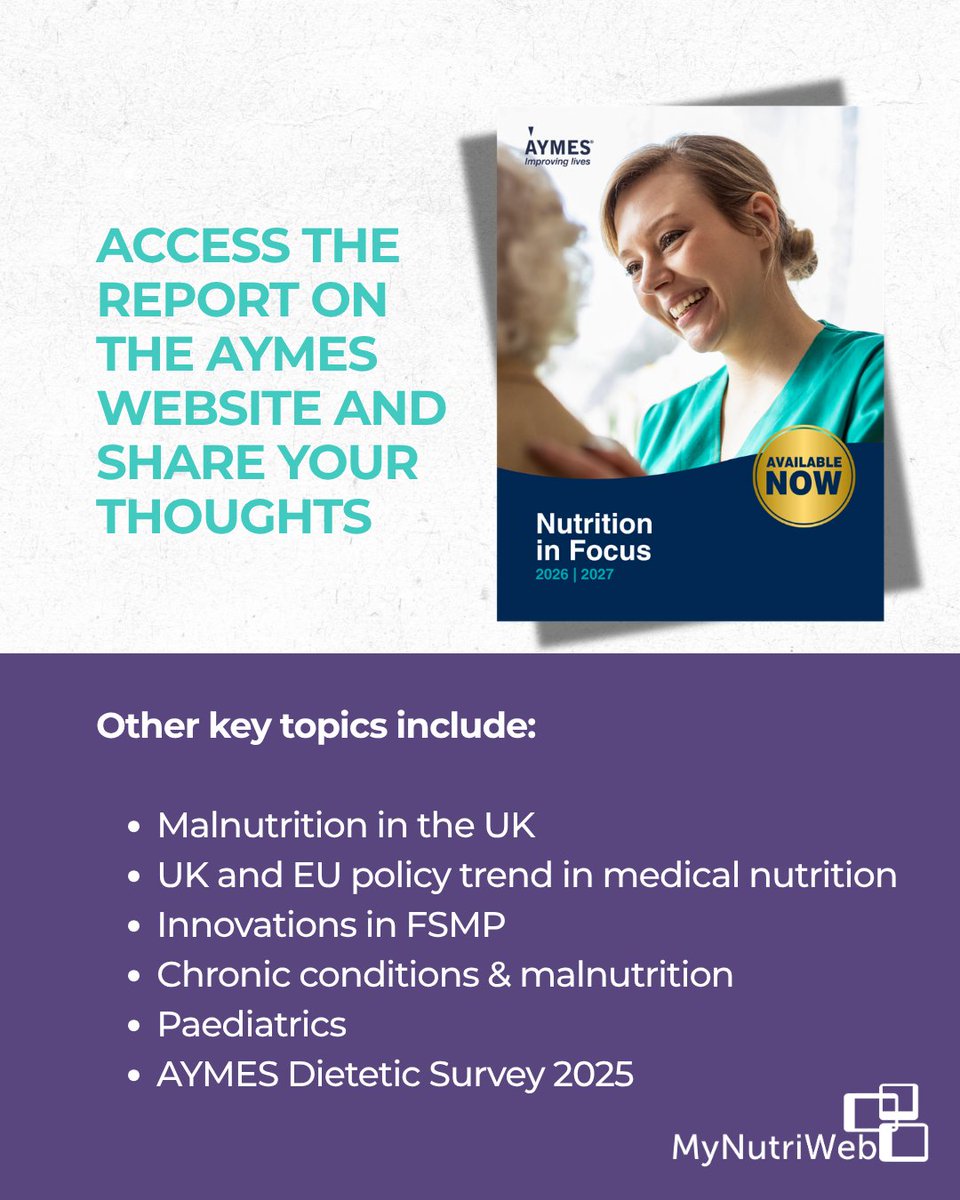 MyNutriWeb's tweet photo. We've contributed to @AYMESNutrition' new Nutrition in Focus report, exploring UK malnutrition, policy trends, FSMP innovation &amp; paediatric nutrition. Our team wrote the sustainability chapter, covering ONS carbon footprint &amp; waste.📖 https://t.co/4IL1HpEWQu

#Advert #mynutriweb https://t.co/S1sMsDD0vI