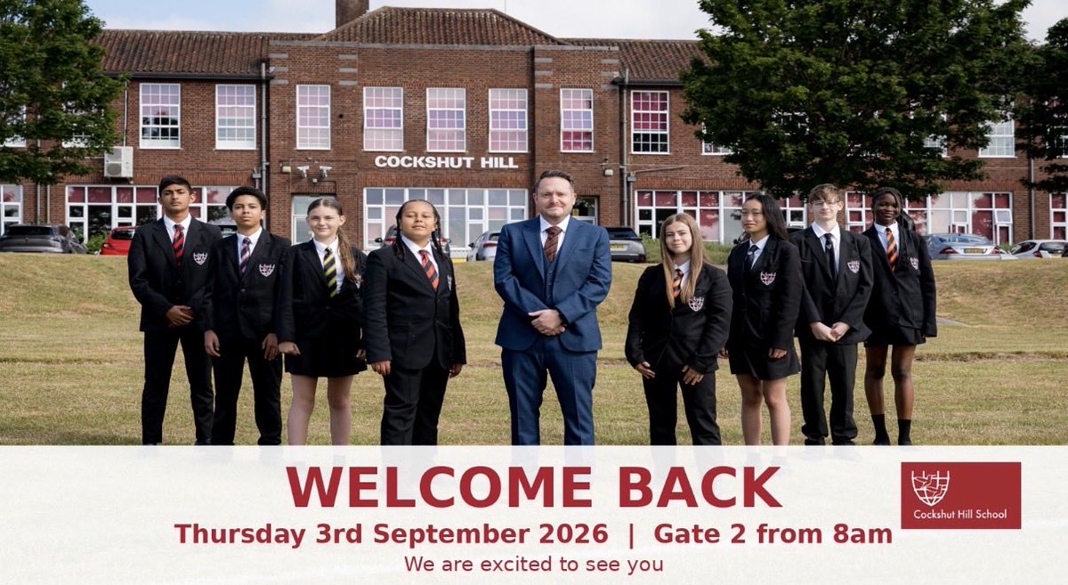 CockshutHillSch's tweet photo. We can't wait to welcome our learners back on Thursday 3rd September. Gate 2 will be open from 8am. Here's to a fantastic year of learning, achievement and opportunity. #WelcomeBack #BirminghamSchools #NothingButTheBest @Summit_LT https://t.co/jySexg37rY