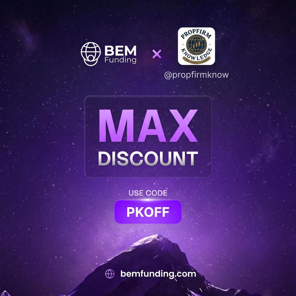 propfirmknow's tweet photo. Now we are officially partner with @BemFunding 🤝🏻

So, why did we choose to partner with BEM Funding?

- Zero Payout denials 💸

- Account starts from $24 only!!

- Because they hold a ⭐ 5 - star Prop Firm rating

We don’t partner with every firm that knocks on our door 🚪We look for value, transparency, and most importantly - something we can genuinely stand behind 👀

Excited to see what we build together 🤝

Welcome to the family, @BemFunding 📈
https://t.co/FFY3ngq1B6

#PropFirmKnowledge ✍🏻