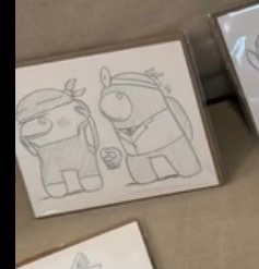 BonelessBugle's tweet photo. OFFICIAL BLIME ART AT OWEN DENNIS’S BOOTH!!!!!!!!! #amongusshow #blime https://t.co/b6scWoJ8om