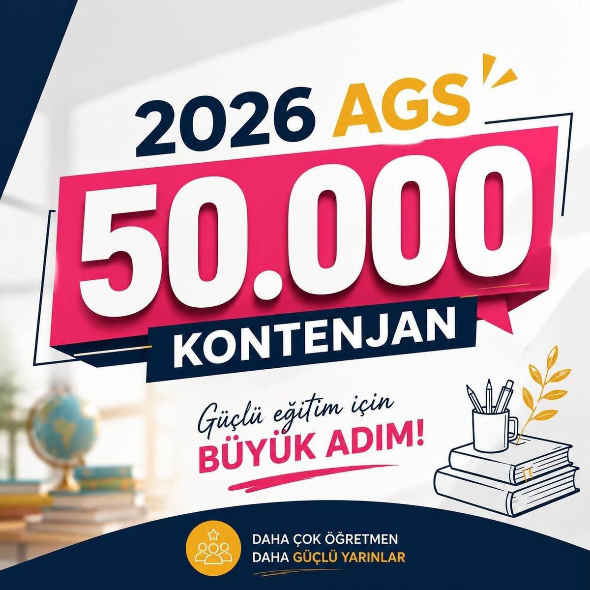 eglibote27's tweet photo. Sayın Saral’ın dile getirdiği ciddi alım beklentisi öğretmen adaylarını heyecanlandırdı. Gece gündüz çalışan adaylar, bu sözün 50 bin atamayla karşılık bulmasını bekliyor.
@oktay_saral @RTErdogan @MHP_Bilgi @TalipGeylan06 @EgitimBirSen @turkegitimsen
#SnSaraldanAGSsözü50Bin https://t.co/6vugHCroNA