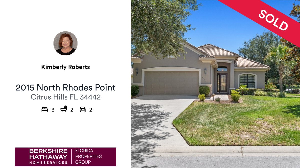 KimKnowsHomes's tweet photo. 🛌 3 🛀 2 🚘 2
📍 2015 North Rhodes Point, Citrus Hills, FL, 34442

My latest sale on RateMyAgent.

https://t.co/3wBkqQx794

...
#ratemyagent #realestate #Berkshire_Hathaway_HomeServices_Florida_Properties_Group_Spring_Hill_ https://t.co/nUYkrTnkhf